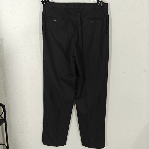 Van Heusen Men's 2PC Suit & Pant Brown Striped Poly Blend Size 42L / 34x32 - Picture 16 of 16